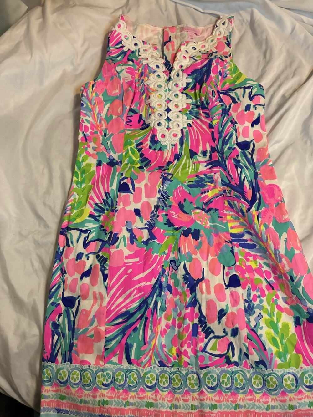 Lilly Pulitzer Gabby Shift Dress Gumbo Limbo Size 4Unicorn Rare HTF EUC Summer